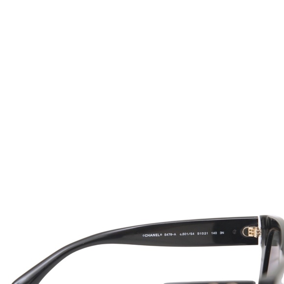 CHANEL Sunglasses Black Heart Square Gold Acetate Enamel Eyeglasses 5478-A 501S4 - Picture 8 of 10